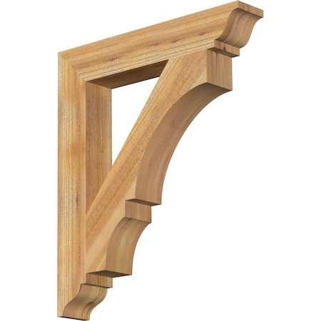 Ekena Millwork Balboa Traditional Rough Sawn Bracket, Western Red Cedar, 4"W x 24"D x 28"H BKT04X24X28BOA01RWR